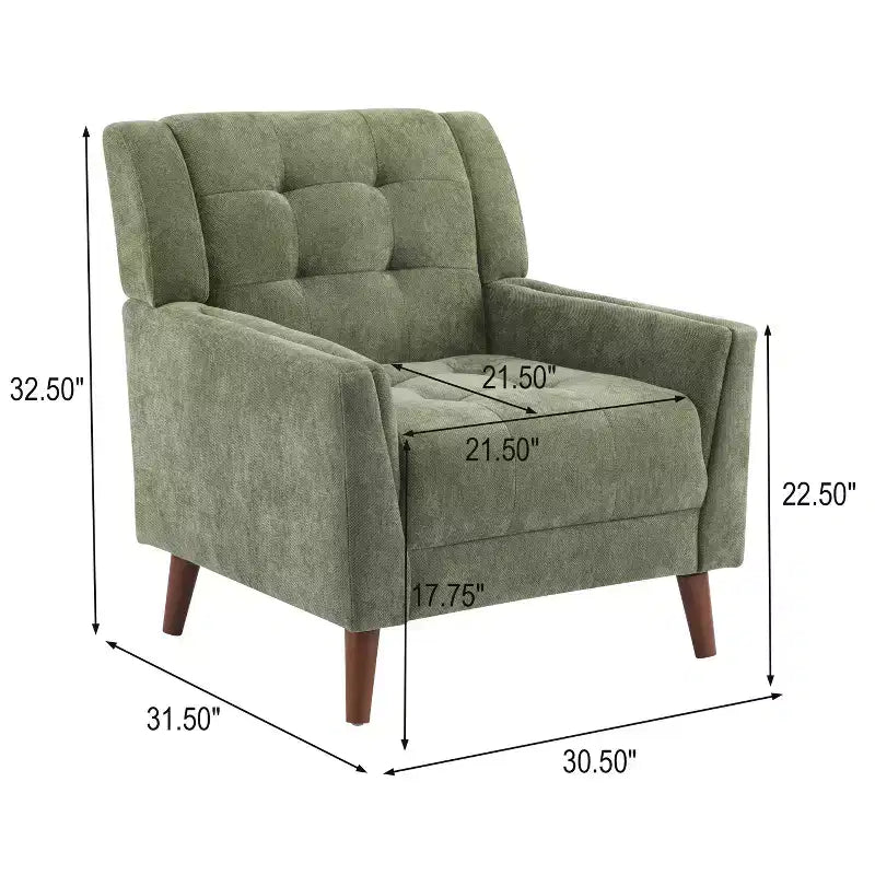Christopher Knight Home Anvith Fauteuil club capitonné de style moderne du milieu du siècle