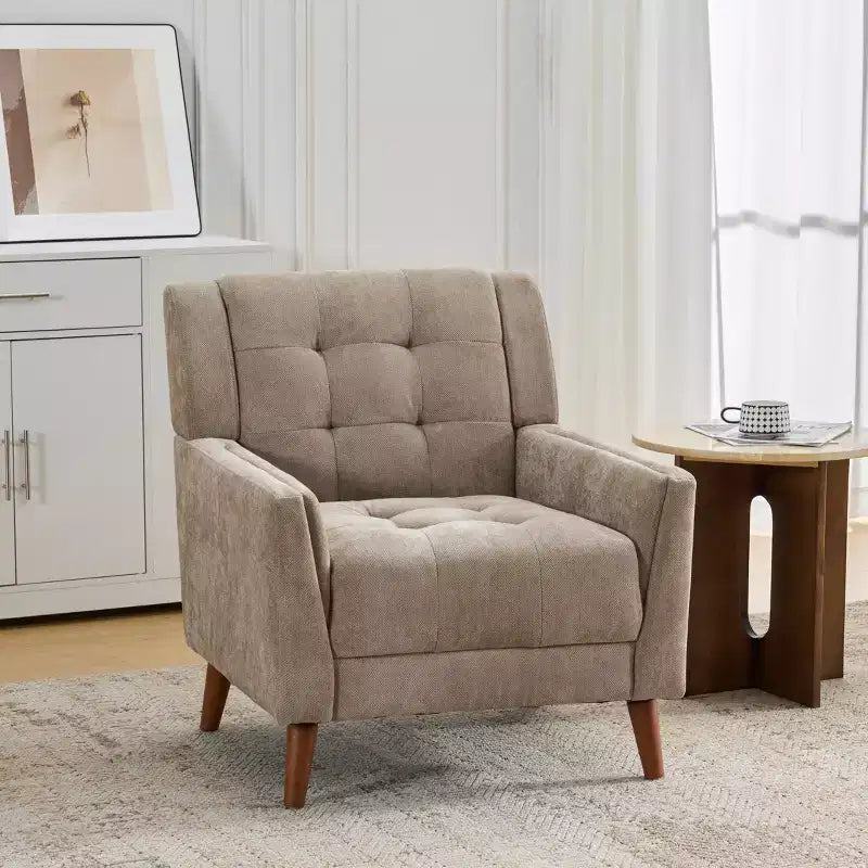 Christopher Knight Home Anvith Fauteuil club capitonné de style moderne du milieu du siècle
