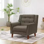 Christopher Knight Home Anvith Fauteuil club capitonné de style moderne du milieu du siècle