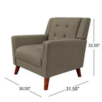 Christopher Knight Home Anvith Fauteuil club capitonné de style moderne du milieu du siècle