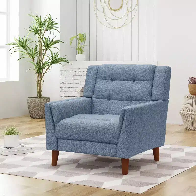 Christopher Knight Home Anvith Fauteuil club capitonné de style moderne du milieu du siècle