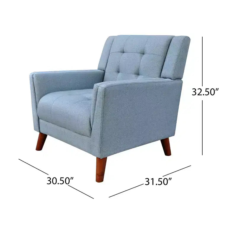 Christopher Knight Home Anvith Fauteuil club capitonné de style moderne du milieu du siècle