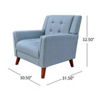 Christopher Knight Home Anvith Fauteuil club capitonné de style moderne du milieu du siècle