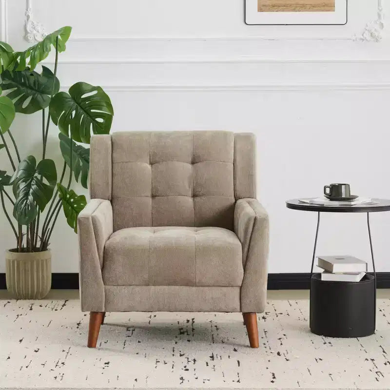 Christopher Knight Home Anvith Fauteuil club capitonné de style moderne du milieu du siècle