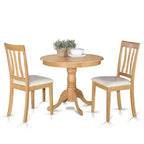 HomeStockKitchen Dining Table Set with 2 Chairs - Modern Black Finish