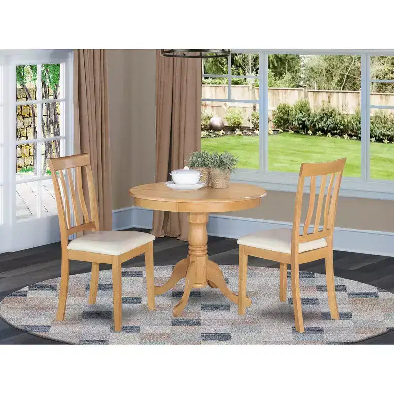 AccueilStockEnsemble table de salle à manger avec 2 chaises - Finition noire moderne