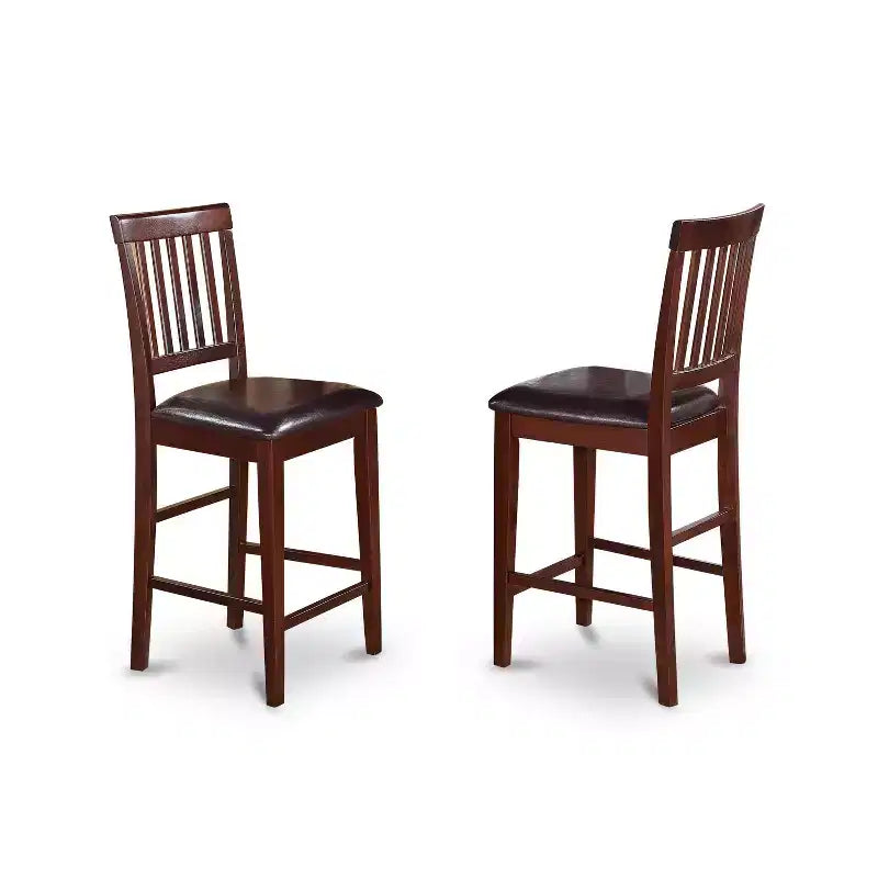 Ensemble table et chaises de cuisine HomeStock, fini acajou