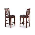Ensemble table et chaises de cuisine HomeStock, fini acajou