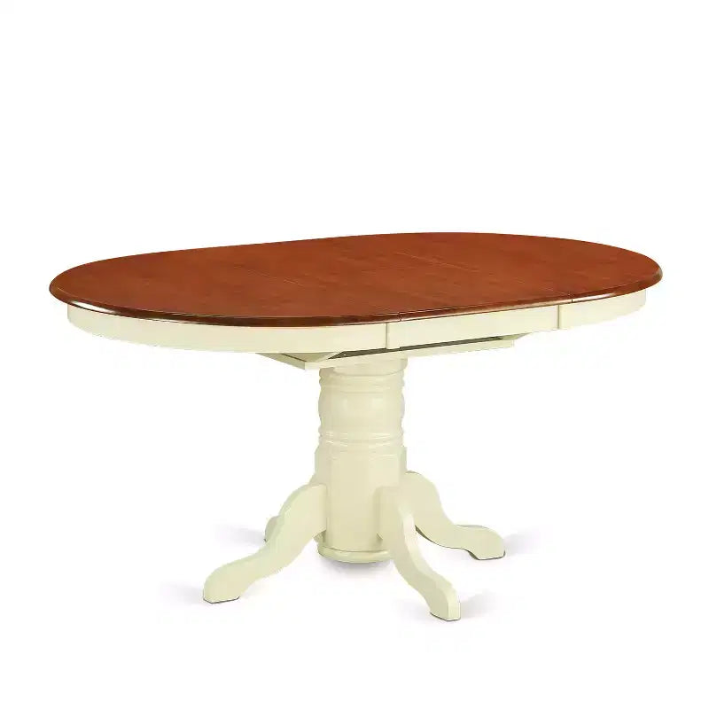 HomeStock Ensemble de salle à manger avec rallonge papillon, chaises, 107x152 cm