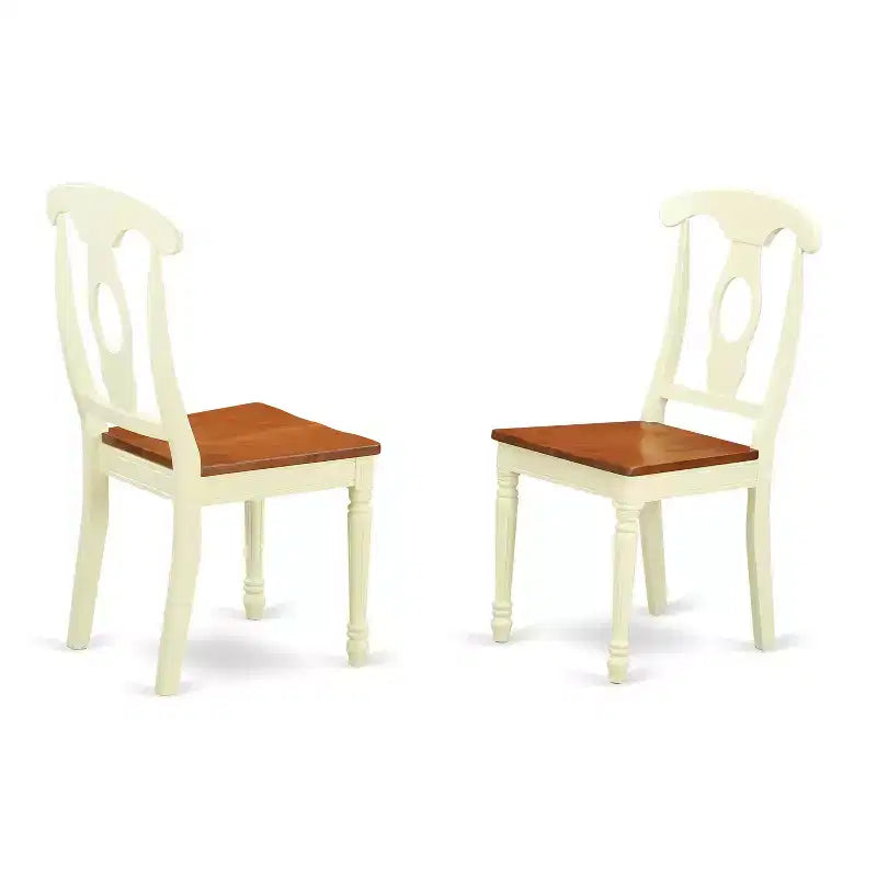 HomeStock Ensemble de salle à manger avec rallonge papillon, chaises, 107x152 cm