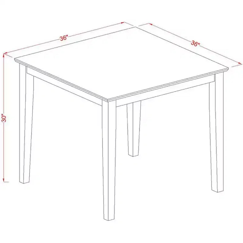 Ensemble table et chaises de cuisine HomeStock - Table carrée et chaises de salle à manger