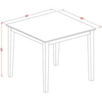 Ensemble table et chaises de cuisine HomeStock - Table carrée et chaises de salle à manger