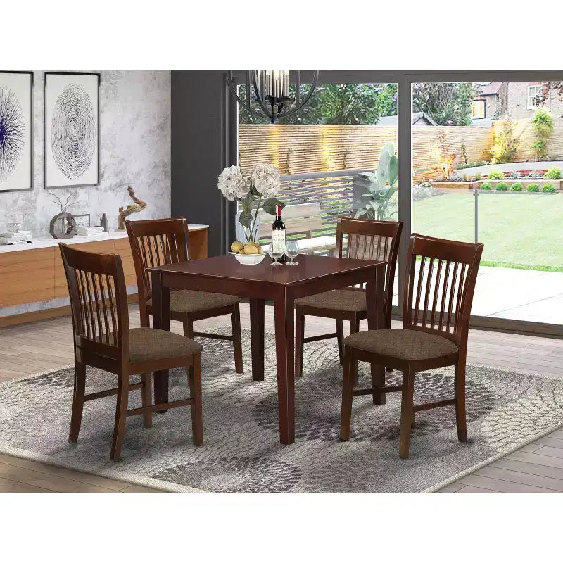 HomeStock Small Kitchen Table Set -Square Table And Kitchen Dining Chairs