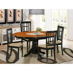 HomeStock Dining Room Table Set Butterfly Leaf 4/6 Chairs Black Cherry