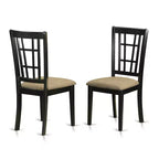 Ensemble de salle à manger HomeStock avec rallonge papillon, 4/6 chaises, cerisier noir