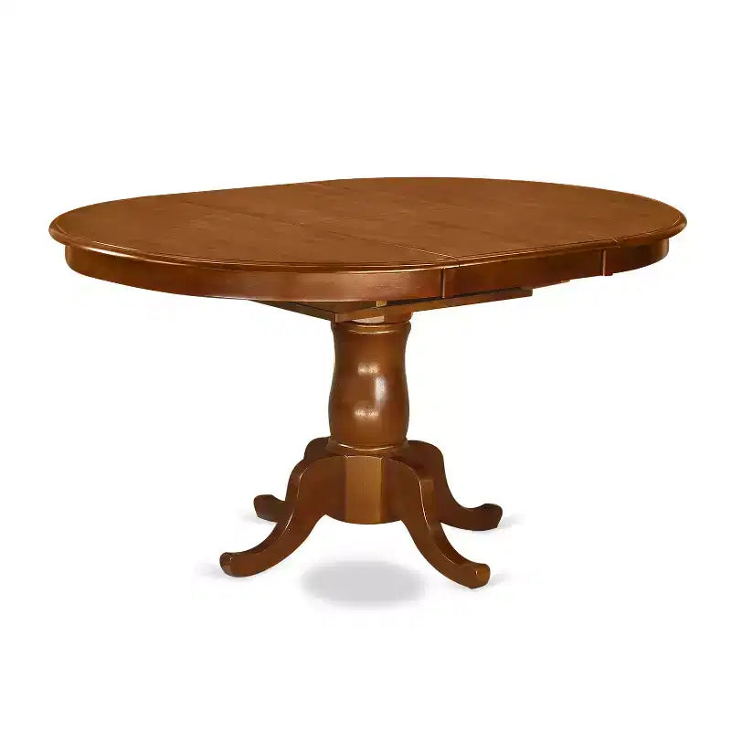 Ensemble de salle à manger ovale Portland, table et chaises marron selle