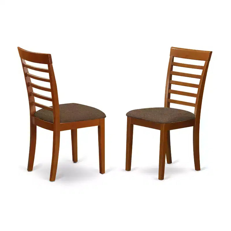Ensemble de salle à manger ovale Portland, table et chaises marron selle