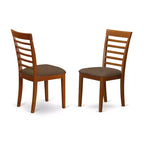 Ensemble de salle à manger ovale Portland, table et chaises marron selle