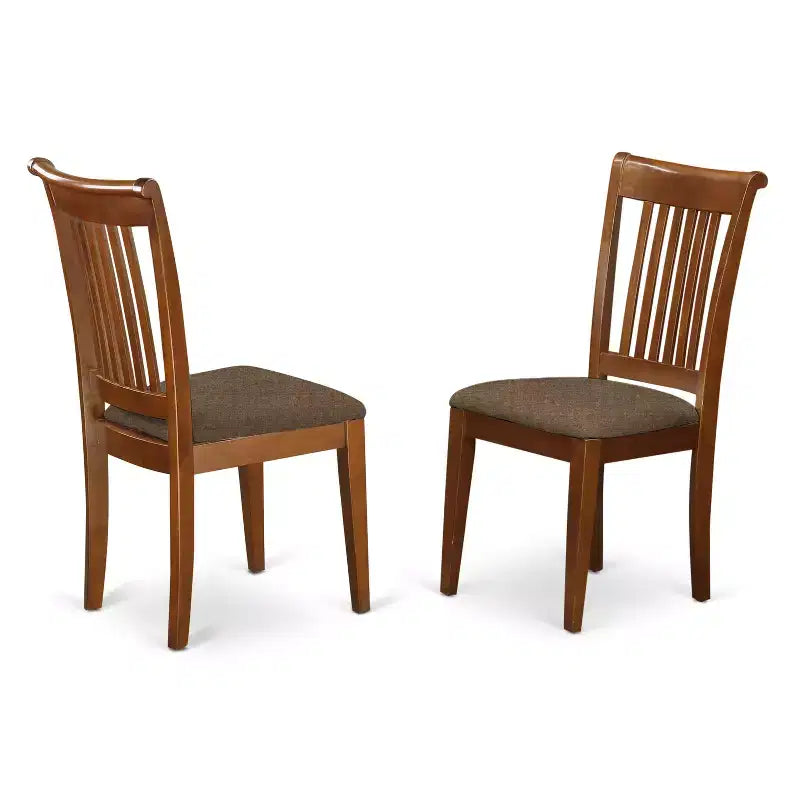 Ensemble de salle à manger ovale HomeStock avec 6 chaises, brun selle