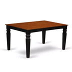 Ensemble de 5 pièces HomeStock Weston : Table de cuisine et chaises en tissu lin noir