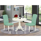 HomeStock Round Kitchen Table & Chairs Dinette Set Mid-Century Style