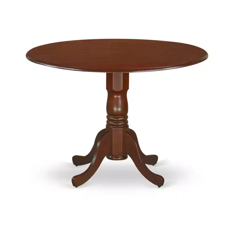 Ensemble dinette rond Table 42 pouces 2 chaises Salle à manger petits espaces Finition acajou
