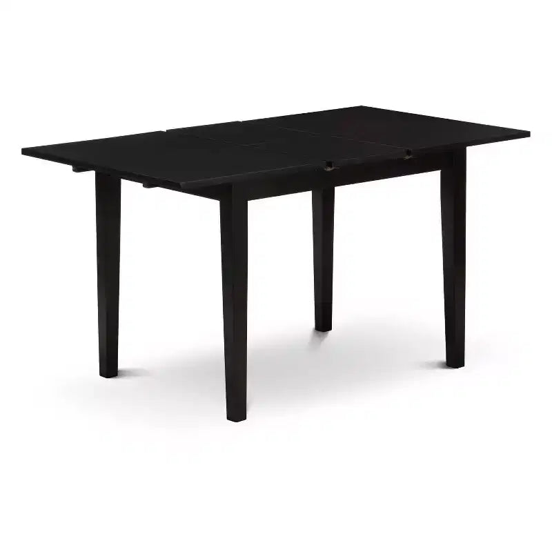Ensemble de salle à manger HomeStock NFDA5 rectangulaire noir avec 4 chaises