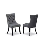 Ensemble de salle à manger HomeStock NFDA5 rectangulaire noir avec 4 chaises