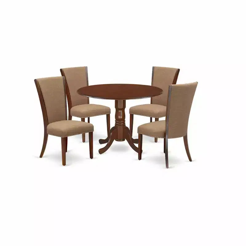 Ensemble de table à manger ronde HomeStock chaises Parsons en lin 42 po