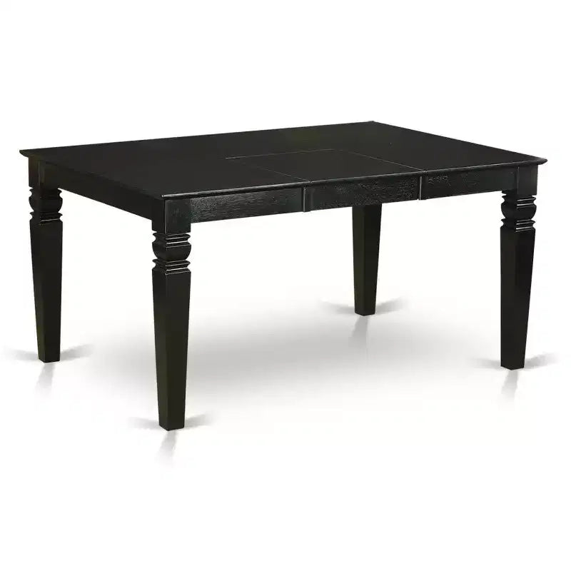 Ensemble table de salle à manger HomeStock, table rectangulaire et 6 chaises, noir et gris foncé