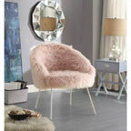 Inspired Home Ana Lux Fur Accent Chair
