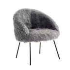 Fauteuil d'appoint Ana Lux en fausse fourrure Inspired Home
