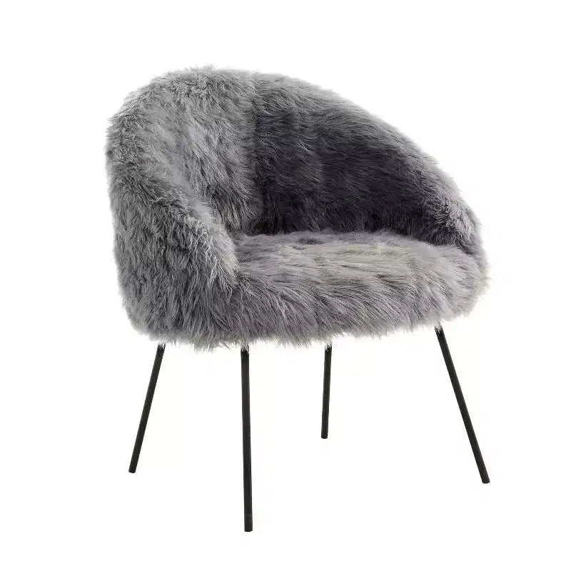 Fauteuil d'appoint Ana Lux en fausse fourrure Inspired Home