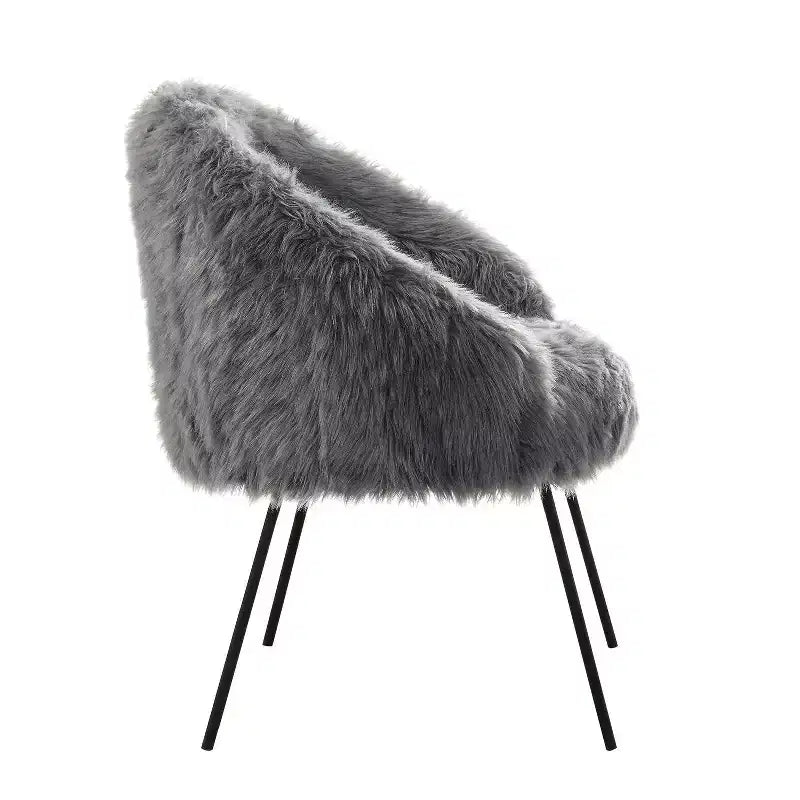 Fauteuil d'appoint Ana Lux en fausse fourrure Inspired Home