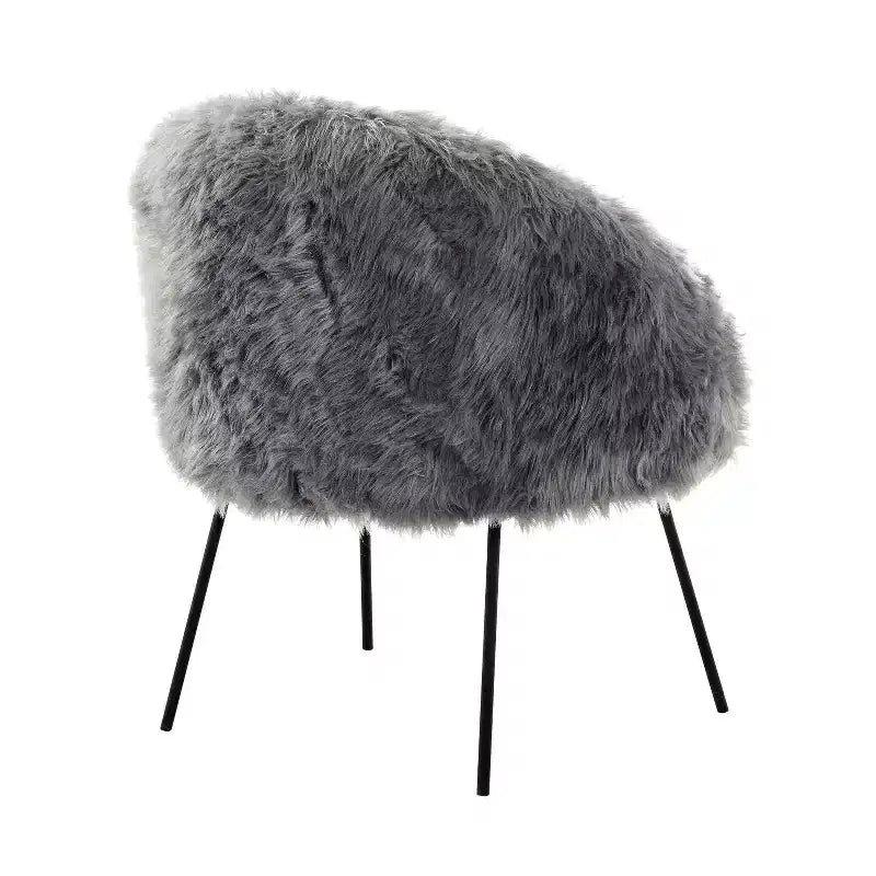 Fauteuil d'appoint Ana Lux en fausse fourrure Inspired Home
