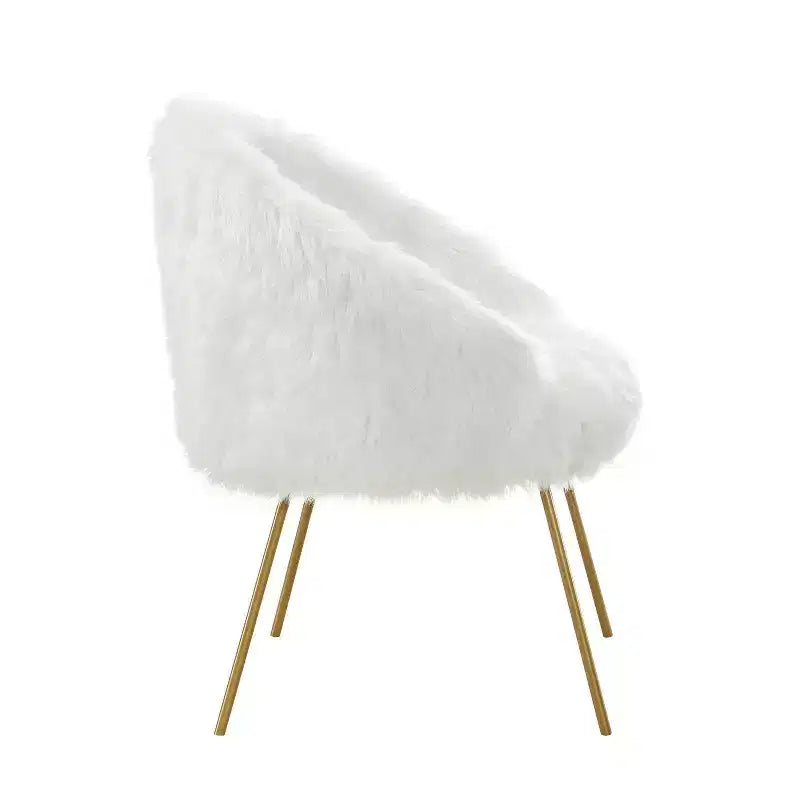 Fauteuil d'appoint Ana Lux en fausse fourrure Inspired Home