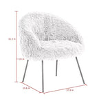 Fauteuil d'appoint Ana Lux en fausse fourrure Inspired Home