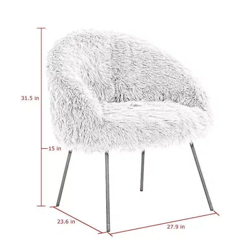 Fauteuil d'appoint Ana Lux en fausse fourrure Inspired Home