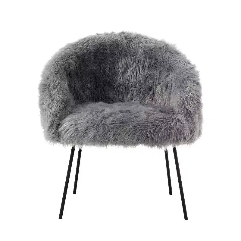 Fauteuil d'appoint Ana Lux en fausse fourrure Inspired Home