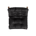 Fauteuil d'appoint moderne du milieu du siècle Jennifer Taylor Home Oxford 26.5 en cuir, cuir noir de jais
