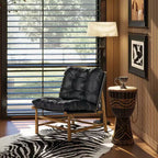 Fauteuil d'appoint moderne du milieu du siècle Jennifer Taylor Home Oxford 26.5 en cuir, cuir noir de jais