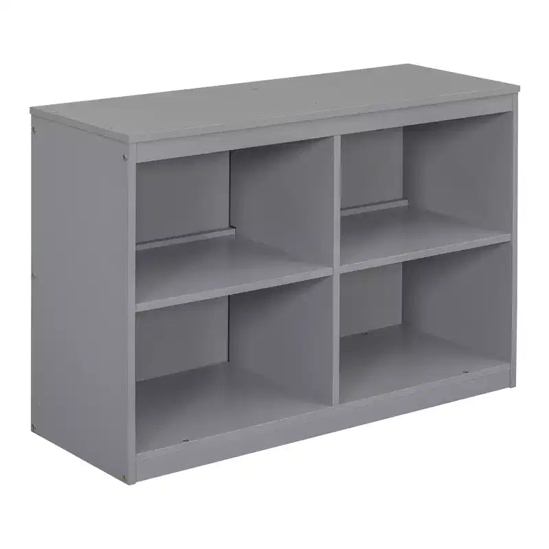 Lit mezzanine jumeau/double avec bureau coulissant et 4 tiroirs, cadre de lit mezzanine bas en bois avec étagères - ModernLuxe