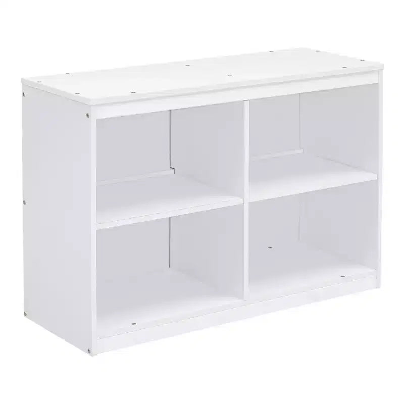 Lit mezzanine jumeau/double avec bureau coulissant et 4 tiroirs, cadre de lit mezzanine bas en bois avec étagères - ModernLuxe