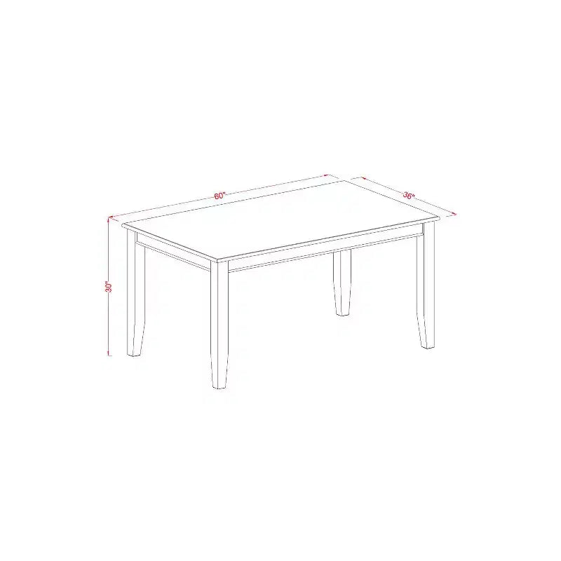 HomeStock Table à manger rectangulaire 36x60