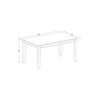 HomeStock Table à manger rectangulaire 36x60