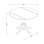 Table de salle à manger HomeStock en bois d'acacia avec texture bois et deux rallonges de 9 pouces