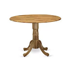 Table de salle à manger HomeStock en bois d'acacia avec texture bois et deux rallonges de 9 pouces