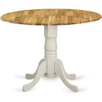 Table de salle à manger HomeStock en bois d'acacia avec texture bois et deux rallonges de 9 pouces