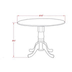 Table de salle à manger HomeStock en bois d'acacia avec texture bois et deux rallonges de 9 pouces