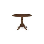 Table de salle à manger HomeStock en bois d'acacia avec texture bois et deux rallonges de 9 pouces